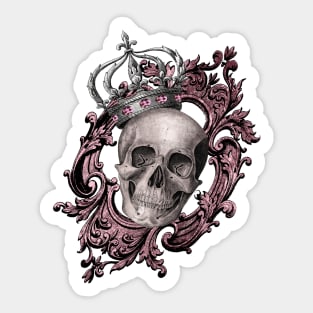 Goth Victorian Rock N Roll Skull Sticker